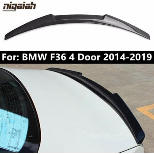 For BMW F36 Rear Spoiler Carbon Fiber 4 Series 4 Door Sedan 420i 420d 428i 435i 2014-2018 Rear Trunk Roof Wing Spoiler M4 Style
