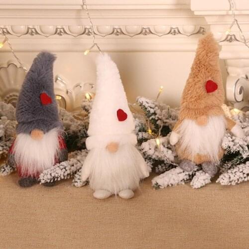 1pc Personalized Christmas Decorations Faceless Plush Doll Figurine Cartoon Child Doll D60