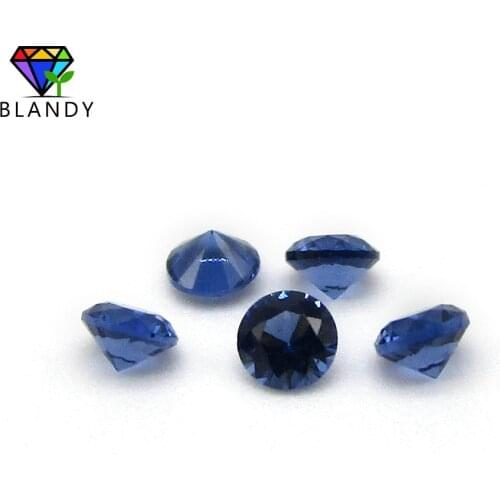 1000pcs 1.0-3.0mm Round Cut Dark Blue Nano Beads Free Shipping 5A Nano Blue Stone Synthetic Gems For Wax Setting Jewelry