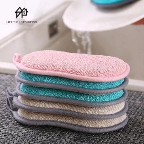 5-20pcs Double Sided Kitchen Cleaning Magic Sponge Kitchen Cleaning Sponge Scrubber Sponges for Dishwashing Bathroom Accessorie