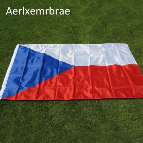Free Shipping aerlxemrbrae flag 90*150cm Czech Flag Hanging Polyester National Flag of Czech Republic flag