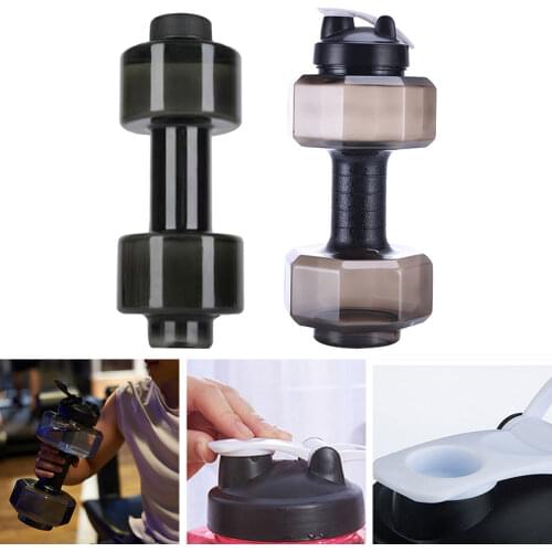 Sports Dumbbell Shaped Kettle Camping Cold Outdoor Fitness Cycling Water Bottle for Working-out Comfortable Decoration