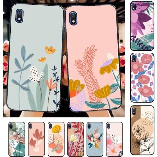 Yinuoda Relief Flower Morandi Color Phone Case for Samsung A51 01 50 71 21S 70 31 40 30 10 20 S E 11 91 A7 A8 2018