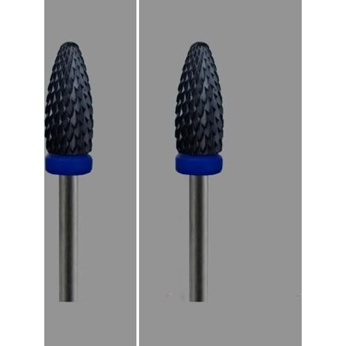 Black -2PCS-Ceramic Nail Drill Bit - Flame Bit - (1042.060)