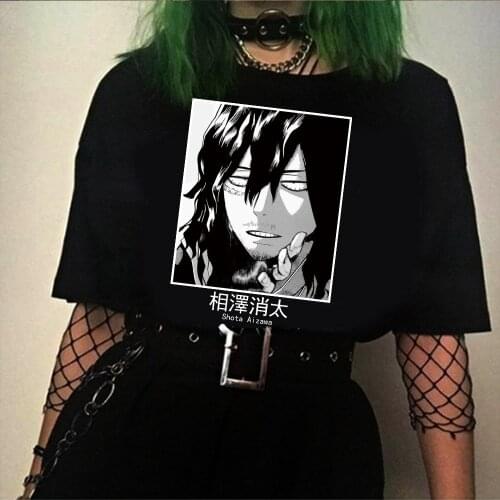 Anime Aizawa Shota T Shirt My Hero Academia Harajuku Summer Short Sleeve Oversized T-shirt