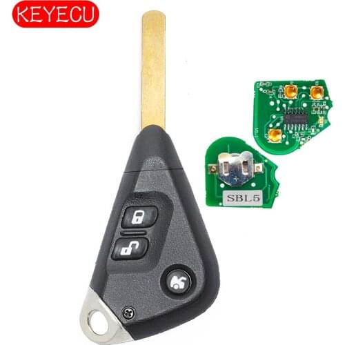 KEYECU 433MHz 4D60 Remote Car Key Fob 3 Button for Subaru Forester 2009-2010 P/N: 57497AG153