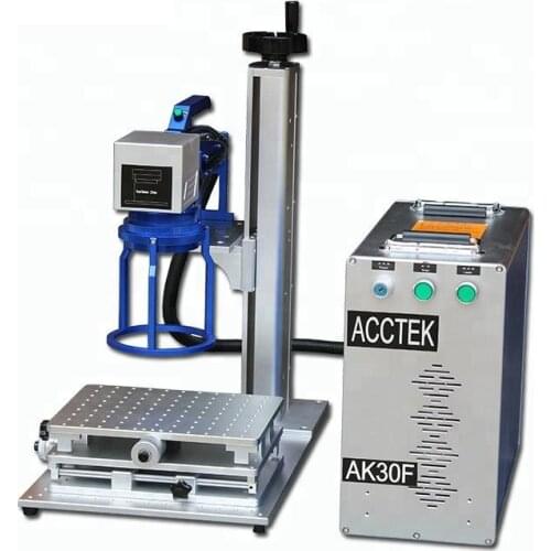 China Jinan AccTek Hand-Held Type Fiber Laser 20W Marking Machine with Energy Saving