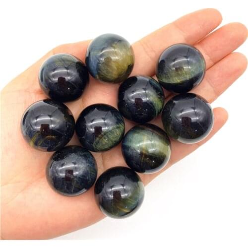 Beautiful 1pc Natural Blue Tiger Eye Rare Sphere Ball Carving Chakra Healing Reiki Stones Gemstone Natural Quartz Crystals