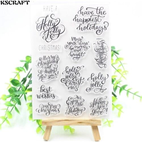 KSCRAFT Christmas Transparent Clear Silicone Stamp/Seal for DIY scrapbooking/photo album Decorative clear stamp sheets 137