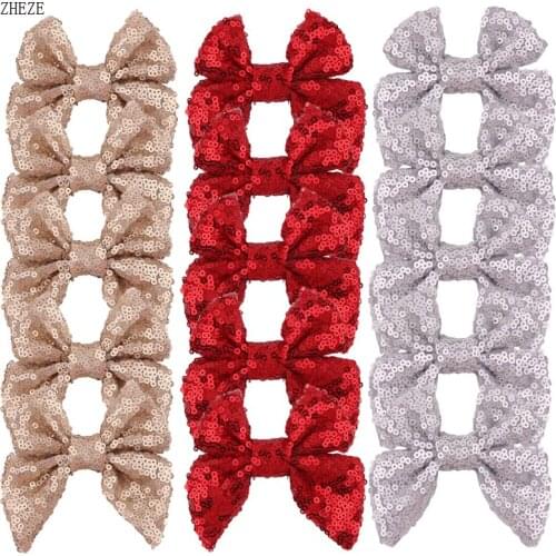 1PC Trendy 3'' Mini Sequins Sailor Hair Bow Clip 2020 NEW Glitter Hair Clip for Headband Barrette DIY Hair Accessories For Girl