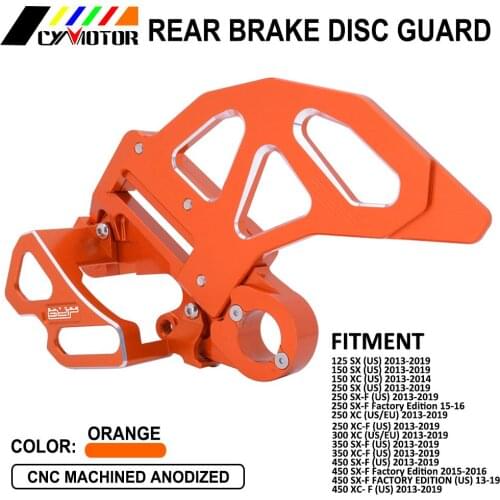 Motorcycle New CNC Aluminum Rear Brake Disc Guard Caliper Guard Set For KTM SX XC SXF XCF 125 150 250 300 350 450 FC TC TX FS FX