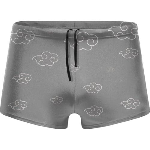 Men Anime Manga swimwear Akatsuki Symbol Swimsuit husband for the sea Pool