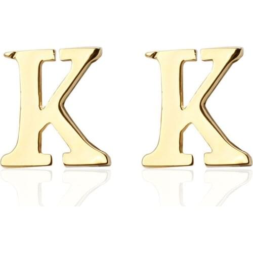 New Brand gold A-Z letter J Shirt Cufflinks for Men Jewelry Wedding Groom Alloy Cuff Links French Business Abotoaduras Gift