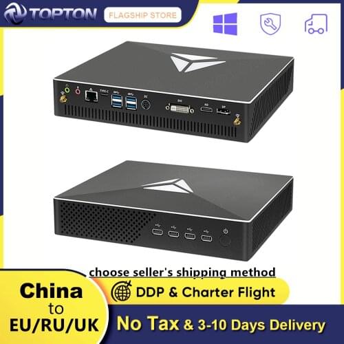 Topton Desktop PC Gamer 9th Gen Intel Core i9 i7 i5 GTX 1660S/1060/1050Ti 2*DDR4 M.2 NVMe SSD Mini Computador Windows 10 AC WiFi
