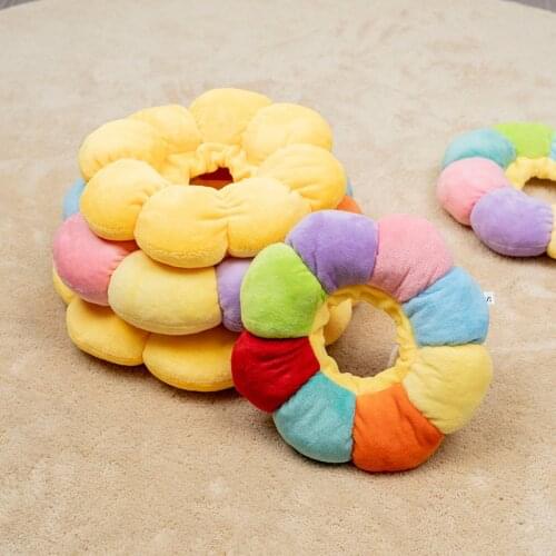 Newest Rainbow Flower Cat Elizabethan Collar Pet Cat Anti-bite Recovery Protective Medical Neck Ring Collars Pet Accessories