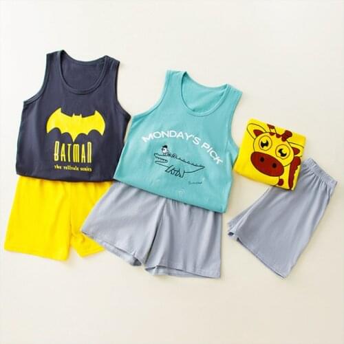 New Children Clothing Sets Baby Boy Summer Clothes Infant Girls Vest+pants Set Toddler Cotton T Shirts Tee Tops Kids Sport Suits