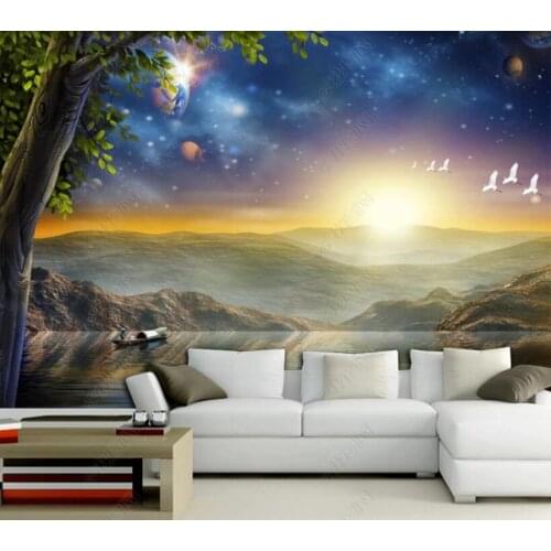 Papel de parede Aesthetic Starry Wonderland Background Wall 3D wallpaper mural,living room home decor