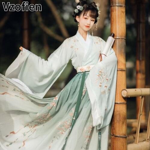 Hanfu Dress Women Traditional Chinese Cloth Festival Outfit Ancient Folk Dance Costumes Oriental Asian Fairy Princess Cosplay