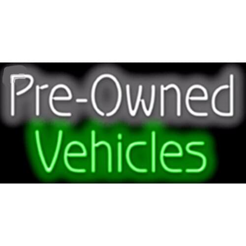 Pre-Owned Vehicles Businese Repair Car Auto Tube neon sign Handcrafted Automotive signs Shop Store Business signage 17"x14"
