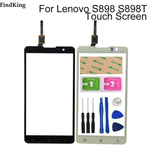 5.0''Touch Screen For Lenovo S898 S898T 898 Touch Screen Glass Digitizer Panel Front Glass Lens Sensor Tools Adhesive