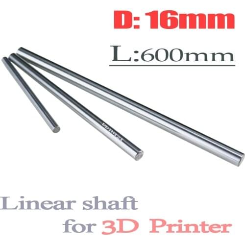 3D printer rod shaft WCS 16mm linear shaft 600mm chrome plated linear motion rail round rod shaft CNC parts SFC16