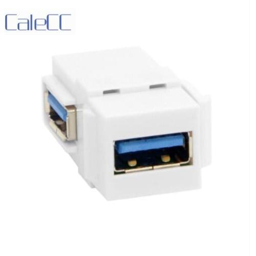 90 Degree Right Angled USB 3.0 A Female to A Female Extension Keystone Jack Coupler Adapter for Wall Plate Panel