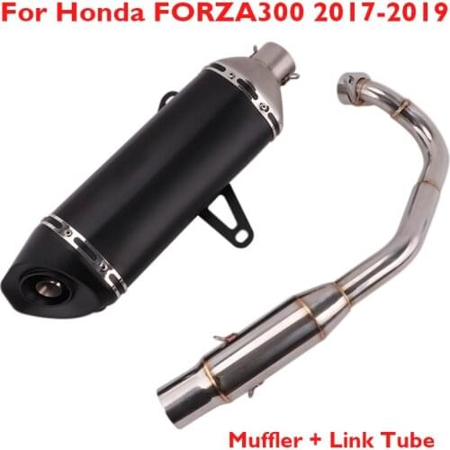 Motorcycle Forza300 Exhaust Tip Escape System Header Tube Front Link Connector Slip on Pipe for Honda Forza 300 2017 2018 2019