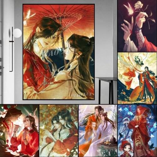 Embroidery 5d Tian Guan Ci Fu Diamond Painting Anime Hua Cheng Mosaic Cross Stitch Art Poster For Home Decor