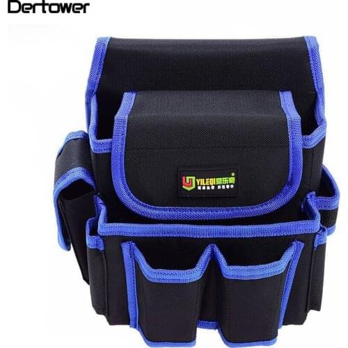 High Quality Electrician 600D Water proof Cloth Rivet fixed Tool Bag Pocket Pouch Wear-resistant Storage Toolkit