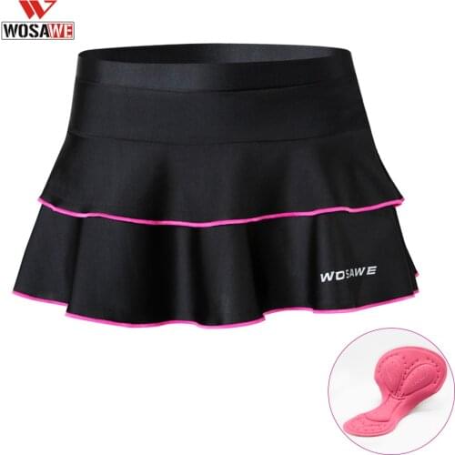 WOSAWE Sports Tennis Skirt With Lining Sexy Short Mini Skirt Women Badminton breathable Quick drying Women Sport Pleated Skirt