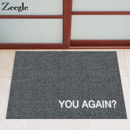 Zeegle Welcome Floor Mat Indoor Entrance Doormat Outdoor Rugs Kitchen Area Rug Non-slip Bedroom Carpet Bedside Rugs Bathroom Mat