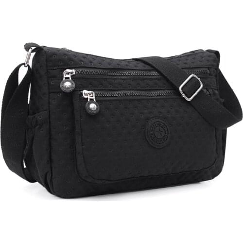 Rural style Women Shoulder Bag Nylon Crossbody Bag Soft Women Purse Wave point Messenger Bag Designer Flap Bag Lady Handbag