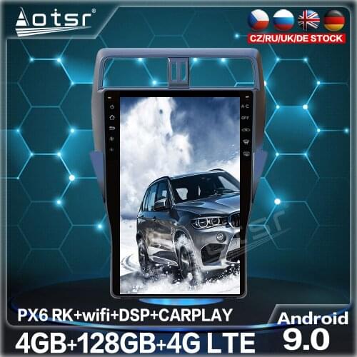 128G Car GPS Navigation For Toyota Land Cruiser Prado 150 2018 Tesla Big Screen Android Radio DVD Video Player Auto Multimedia