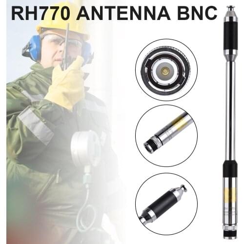 144/430Mhz RH770 Telescopic Walkie Talkie Antenna Extend Dual Band UHF/VHF BNC Radio Signal Boost For Motorola/Kenwood HOT SALE