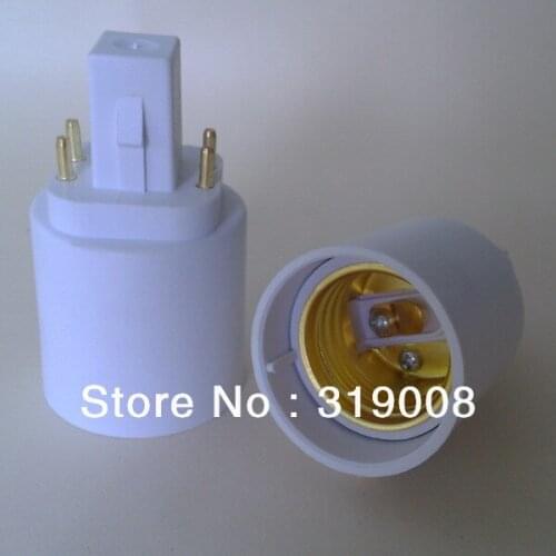 4 pin G24 lamp base to E26/E27 Screw light bulb adapter converter