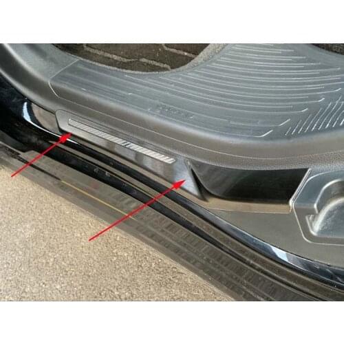 Outer Black Door Sill Protector Bumper Cover Trims For 2019-2021 Subaru Forester Fiber Decoration New 4PCS