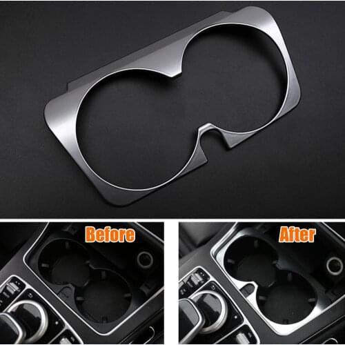 Auto For Benz GLC300 2016 ABS Interior Front Water Cup Holder Frame Cover Trim Panel Decoration Accessories Car Styling