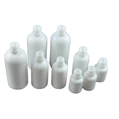 10ml white empty glass bottle lotion emulsion essence oil liquid serum complex recovery skin care cosmetic packing