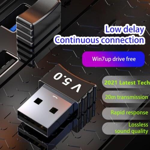 Wireless USB Bluetooth-Compatible Adapter Transmitter Supports Mouse Keyboard PC Laptop Headphones Mobile Phone For Dropship