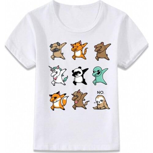 Kids Clothes T Shirt Dabbing Party Sloth Children T-shirt for Boys and Girls Toddler Shirts Tee