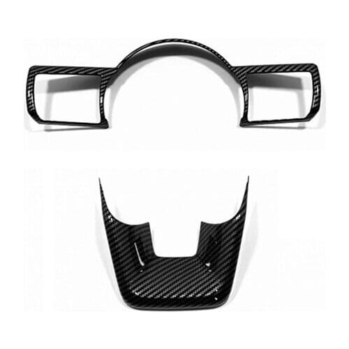 For Nissan X-Trail T33 2022 Qashqai J12 Rogue 2021 2022 ABS Carbon Fiber Car Steering Wheel Covers Trim Sticker Accessories