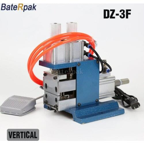 DZ-3F BateRpak Pneumatic VERTICAL cable stripping machine,wire plasitc peel off machine,electric wire stripper,110/220V,0.5-25MM