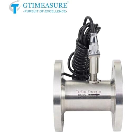 Turbine Flowmeter Water Liquid Methanol Diesel Gasoline Milk Alcohol Flow Sensor Flange Connection DN40/50/65/80/100