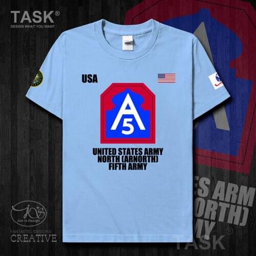 US Northern Army NORTH Fifth Army mens t shirt new Tops Short sleeve Solid clothes casual jerseys summer Army Tactical Military