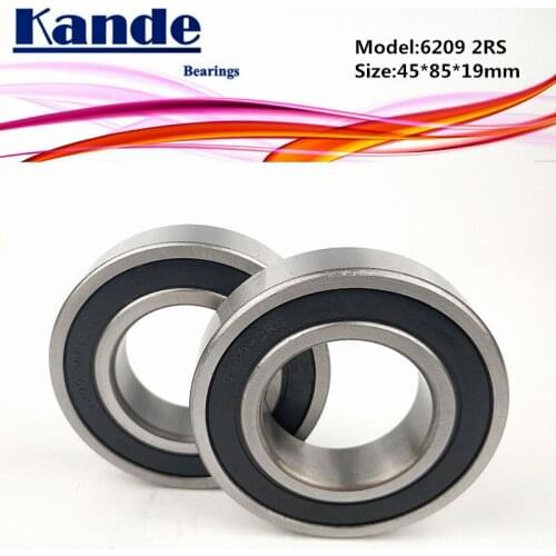 Kande 6209RS 1PC ABEC-5 6209 2RS Single Row Deep Groove Ball Bearing 45x85x19 mm High Quality 6209RZ