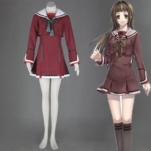 Game Hiiro no Kakera The Tamayori Princess Saga Cosplay Costumes Kasuga Tamaki Cosplay Costume sailor Dress Clothes School