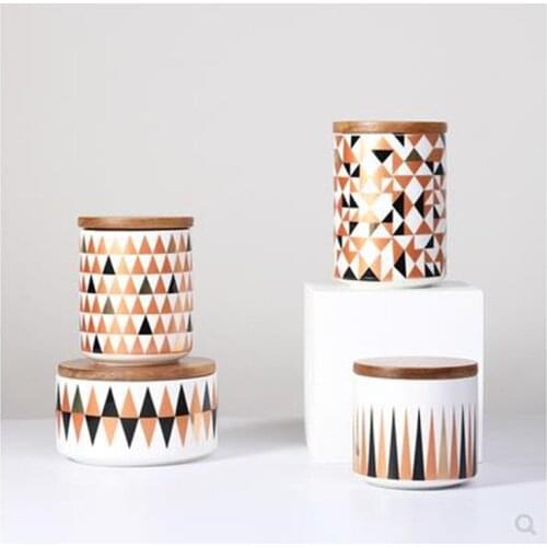 European-style ceramic sealed storage jars, kitchen storage storage jars, coffee tea candy jars, home decoration products