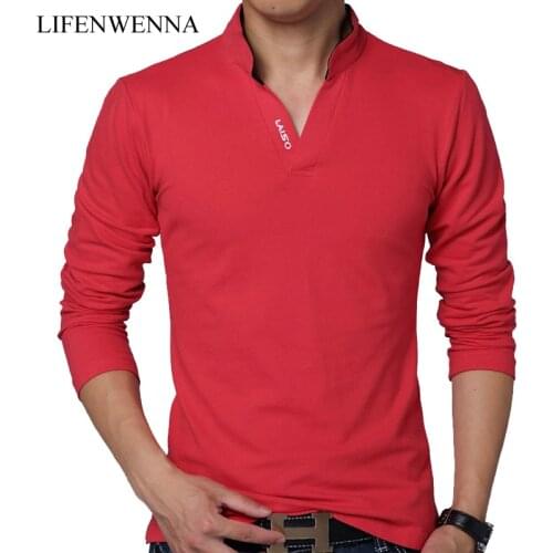 Li Fen Wen Na Long Sleeve Polos For Men