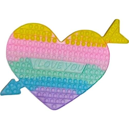 New Jumbo 35 CM Big Size Sensory Push Pop Giant Fidget Toys Stress Relief Mega Extra Large Cupids Arrow Shape Popper Fidgets