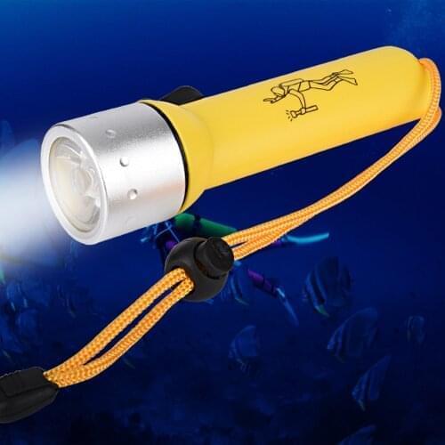 New Super Bright LED Flashlight Underwater 1200LM XM-LT6 LED Diving Flashlight Torch Lamp Light Plastic Waterproof Drop Shipping